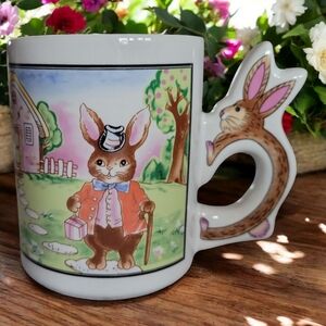1 Vtg 94 Mccrory Stores Spring Peter Rabbit Easter Coffee Tea Mug Cup Grandpa